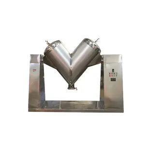 Industrial premix V dry powder vacuum flour drum blender electric mixing of food mixer machine