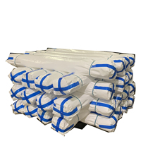 Bâche en PE tissée blanche, imperméable, résistante à l'eau, à l'huile et au vent, double face, en tissu maillé uni, robuste, en rouleau.