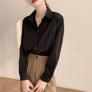 Blusa de Satén de Manga Larga para Mujer, Camisa Premium para el Trabajo, a la Moda - Product Image 3