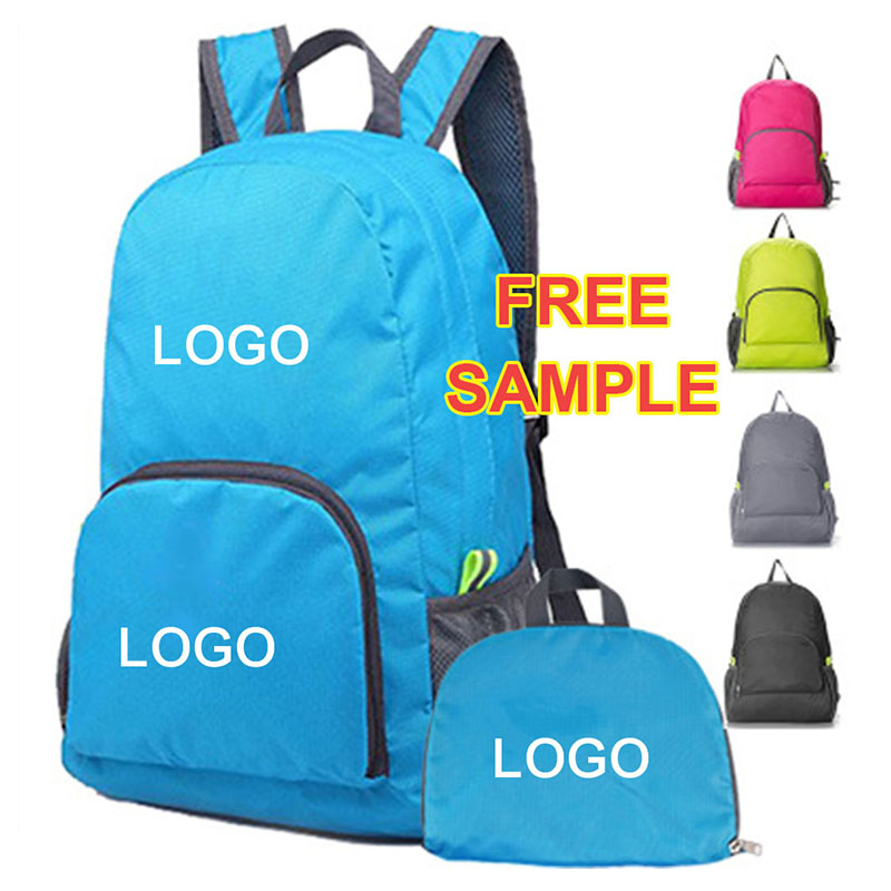 Hot Mode Een Dollar Goedkope Mochilas Kan Custom Logo Lichtgewicht Waterdichte Opvouwbare Tas Dagrugzak Reizen Opvouwbare Rugzak Tas