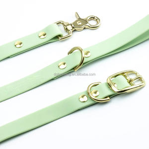 Collier de chien en PVC en gros de fabricant chinois avec laisse de style tactique souple crochet à boucle en laiton revêtement de sangle exclusif - Product Image 2