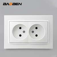 BAOBEN PC Interrupteur mural ignifuge blanc norme européenne Type 86 16A 250V