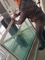 Speziell Geformtes Sicherheitsglas in Maßanfertigung Dreieckiges Aluminium-Festfenster