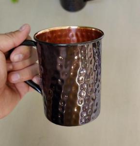 Taza de Mula brillante negra de cobre martillado de alta calidad para decoración de utensilios de cocina y accesorios de Bar a precio Minorista al por mayor - Product Image 2