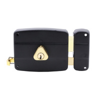 Cerradura de Seguridad de Alta Calidad con Cilindro de Latón Negro, Cerrojo Exterior para Puerta Principal, Cerradura de Seguridad con Llaves