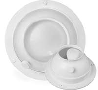 Diffuseur d'air circulaire en aluminium avec volume d'air réglable, design victorien, pour utilisation en extérieur dans les aéroports et sur les places publiques