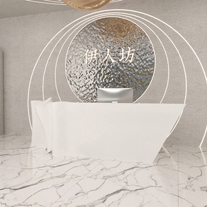 Tira decorativa de oro blanco para salón, escritorio de peluquería redondo, pequeño, barato - Product Image 2