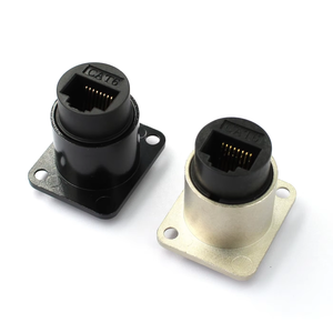 Adaptador de extensión Ethernet de red tipo D, enchufe de montaje en <span class=keywords><strong>Panel</strong></span> RJ45 Cat6 con accesorios de conector de tapa antipolvo - Product Image 4