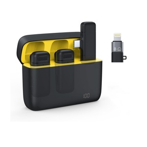 2in1 רעש מבטל מיקרופון מעבה אלחוטית עבור טלפון חכם וידאו קליפ וידאו חי - Product Image 2