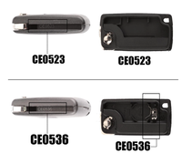 3 按钮 ABS 黑色遥控钥匙替换遥控汽车钥匙壳 VA2 CE0536 适用于 E-Expert Partner 雪铁龙 Berlingo 菲亚特 Scudo