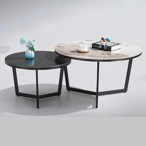 Mesas de centro redondas nórdicas de muebles de sala de estar de lujo de estilo moderno para el hogar - Product Image 5