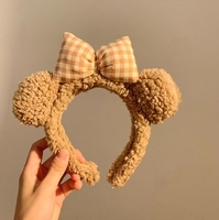 Bandeau souris OEM ODM jouets en peluche cerceau cheveux en peluche de haute qualité cadeaux pour enfants jouets drôles femmes arc ours oreille en peluche bandeau enfant