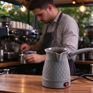 Cafetière électrique turque SUNTON OEM sur mesure, de haute qualité, traditionnelle, en acier inoxydable et plastique, 600W - Product Image 2