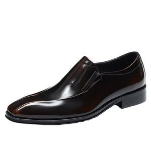 Chaussures plates décontractées pour hommes en cuir véritable respirant, légères, élégantes, pour affaires, mariage, avec semelle en caoutchouc - Product Image 1