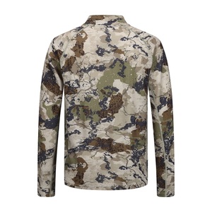 Magliette a Maniche Lunghe in <span class=keywords><strong>Lana</strong></span> Merino per <span class=keywords><strong>Uomo</strong></span>, Protezione Solare, Zip 1/4, Asciugatura Rapida, Rinfrescanti, Camouflage per Pesca e Caccia - Product Image 2