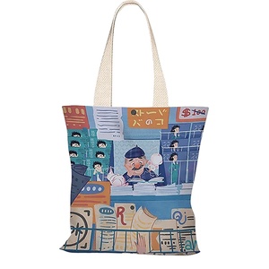 Bolsa de Tela Reutilizable Ecológica con Logotipo Personalizado al por Mayor, Bolsas de Compras de Algodón Reciclado para Mujer - Product Image 4