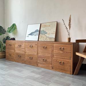 Mueble <span class=keywords><strong>de</strong></span> Almacenamiento <span class=keywords><strong>de</strong></span> Madera Maciza <span class=keywords><strong>de</strong></span> Gran Capacidad con 10 Cajones, Mueble <span class=keywords><strong>de</strong></span> TV Chino Vintage, Aparador - Product Image 2
