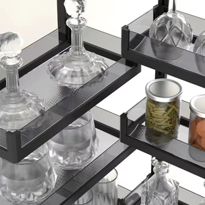 Accesorios para Muebles de Cocina, Cesta de Vidrio Extraíble Alta para Despensa, Multifuncional, con Cierre Suave - Product Image 4