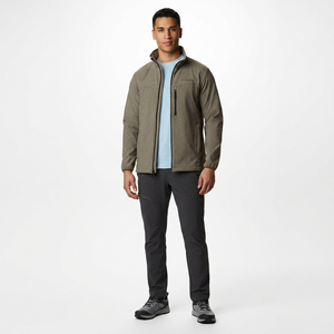 High Quality Men's <b>Canvas</b> Softshell Jacket Waterproof Hooded Vintage Style Custom Logo Outdoor Wear - Product Image 1