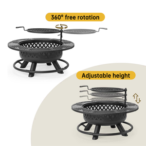 <span class=keywords><strong>Brasero</strong></span> d'Extérieur Moderne de 36 Pouces en Acier Laminé à Froid, Foyer de Camping au Charbon sans Fumée - Product Image 6