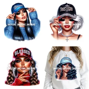 Adesivi Termotrasferibili DTF Colorati con Motivi Religiosi, Regina Ispanica, Fidanzata a <span class=keywords><strong>Dio</strong></span>, Ragazze Latine, Pronti <span class=keywords><strong>per</strong></span> la Stampa su Tessuti - Product Image 1