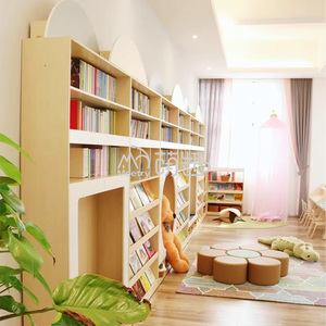 Muebles de Biblioteca Infantiles Ecológicos de Diseño Moderno Moetry, Estanterías de Madera, Asientos Circulares para Espacios de Lectura Comerciales y Escolares - Product Image 3