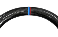 Volant sport en cuir et fibre de carbone personnalisé pour BMW M3 M4 M5 F10 F30 3 branches 40 mm avec palettes de changement de vitesse