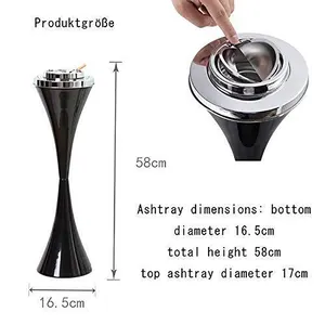 Dust Bin Ashtray Standing Cigarette Floor Butt Stainless Steel Outdoor Cigarette Hotel Smokeless Ashtray