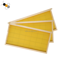 Neue Holz-Langstroth-Bienenstockrahmen mit integriertem Edelstahldraht, 20er-Pack und Wachsfundament