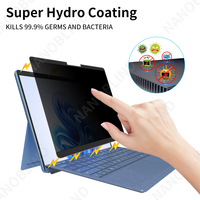 Protecteur d'écran magnétique de confidentialité pour Surface Pro 8/9/X, filtre anti-espion entièrement amovible, film anti-éblouissement pour ordinateur portable et tablette PC