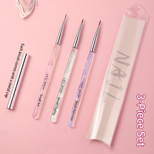 Pinceau à ongles multifonction avec logo personnalisé, virole en laiton double pressé, outil de dessin et de peinture au gel pour salon, maison et DIY - Product Image 3