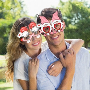 Kit de Decoración para Fiesta de San Valentín con Gafas de Papel con Forma de Corazón para Bodas, Aniversarios, Accesorios para Cabina de Fotos, Suministros para Celebraciones - Product Image 4