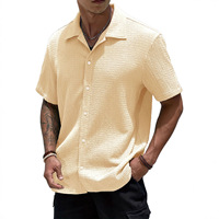 Chemises décontractées à manches courtes pour hommes DS001 Premium, sans plis, à revers, fines et polyvalentes, en stock.