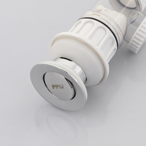 PPW CM2305A-WB צינור אינסטלציה מודרני לבן עם פקק נשלף לניקוז יתר, אחריות 10 שנים, פקק כיור אמבטיה עם לחצן, מסנן למקלחת - Product Image 3