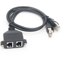 Cable de Red CAT7 Personalizado por el Proveedor, Velocidad de Transferencia de 1 Gbps, Sin Blindaje, Ocho Núcleos, Par Trenzado, Macho a Montaje en Panel, RJ45 Doble Hembra
