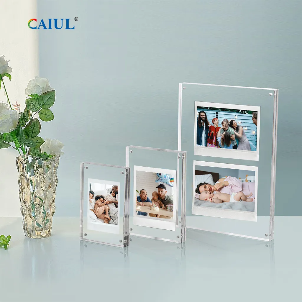 Cornice per foto in acrilico addensato su entrambi i lati all'ingrosso dimensioni personalizzate cornice magnetica 3x2 7x5 8x6 portafoto