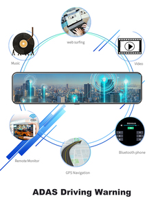 Android 8.1 2G + 32G 4G 12-inch xe gương chiếu hậu kép 1080P máy ảnh GPS NAVI Dash Cam ADAS siêu đêm dòng video ghi - Product Image 6