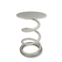 Chaise de bar en fer forgé de style spirale pour matériel d'alliage de salon avec des meubles de centre de réception de tabouret à ressort en métal