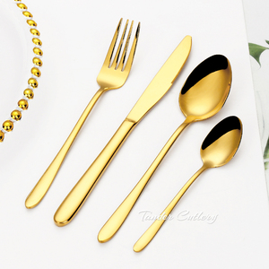 Ensemble de couverts de mariage en or en vente chaude, cuillère, fourchette et couteau en acier inoxydable, ensemble de couverts de restaurant - Product Image 4