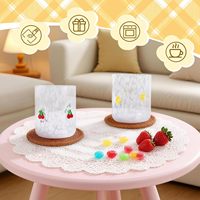 OrtusHome 14 Ounce Fruit Icons (kers, citroen, aardbei) glazen sapglazen vaatwasmachinebestendig sterk duurzaam feestcadeau voor