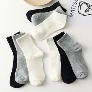 Youki four seasons free size solid color thin deodorant sweat-absorbent business casual cotton unisex socks
