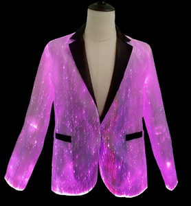Veste de costume pour homme en fibre optique LED, lumineuse, changeante de couleur, pour soirée, mariage, scène - Product Image 3