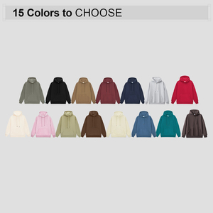 Sản Xuất Biểu Tượng Tùy Chỉnh Drop Shoulder Cotton Lông Cừu Áo Thun Heavyweight Quá Khổ Trống Thêu Người Đàn Ông S Hoodies - Product Image 2