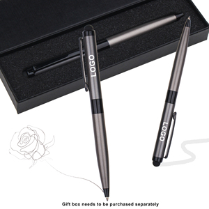 Bolígrafo Metálico de 1.0 mm con Punta Táctil, Color Negro Mate, Personalizable con Logotipo, Ideal para Regalos Publicitarios - Product Image 4