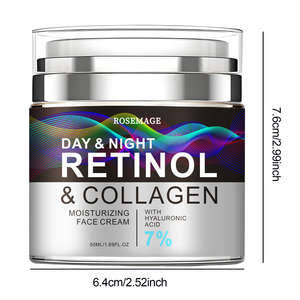 Crema al Retinolo e Collagene, Crema Viso Intensiva Rassodante e Idratante Arricchita con Vitamina A, B, C ed E, Acido Ialuronico - Product Image 2