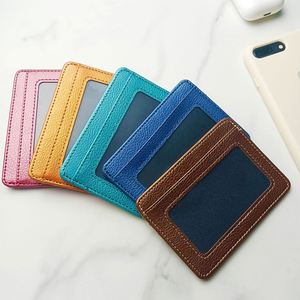 Factory Wholesale <b>Id</b> Custom Logo Credit Leather Mini Business Card <b>Holder</b> - Product Image 5