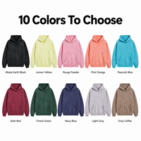 Hoodie Pria Kustom 360gsm Katun, Hoodie Pria Heavyweight, Pakaian Pria, Hoodie Polos Multi Warna