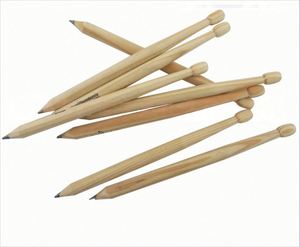 Crayons ronds en bois naturel personnalisés avec logo, en gros, pour la publicité - Product Image 2