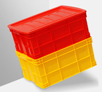 Boîte de manutention industrielle, caisse en plastique empilable et emboîtable, bacs de stockage pour la logistique d'entrepôt et le transport de pièces