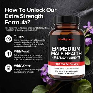 Suppléments à base de plantes pour la santé masculine <span class=keywords><strong>Epimedium</strong></span> personnalisés ODM OEM pour les suppléments d'endurance et de vitalité pour hommes - Product Image 5